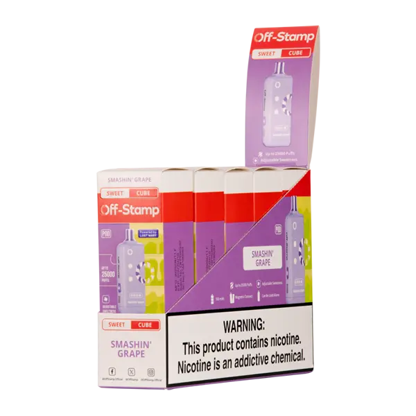 BUY 1 GET 1 FREE Smashin' Grape Off Stamp Sweet Cube | Vape Mumbai India Off Stamp