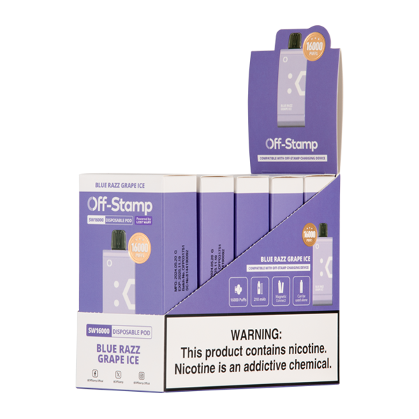 BUY 1 GET 1 FREE Blue Razz Grape Ice OFF STAMP SW16000 Disposable | Vape Mumbai India