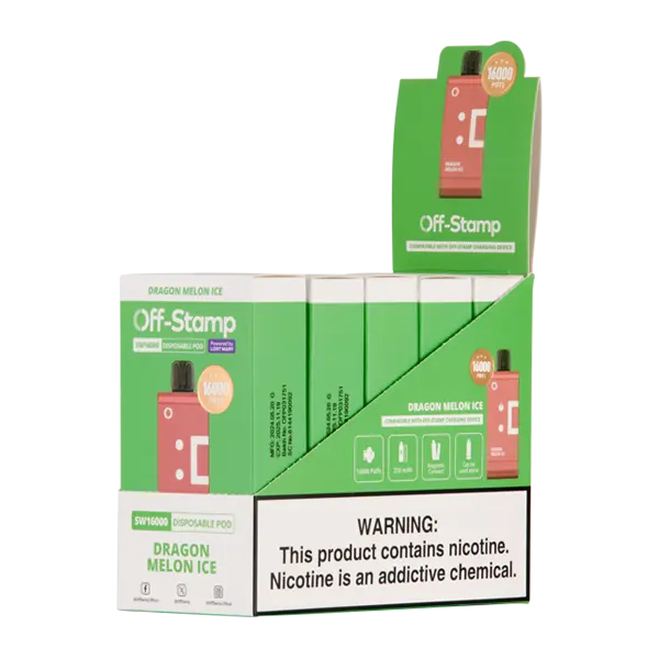 BUY 1 GET 1 FREE Dragon Melon Ice OFF STAMP SW16000 Disposable | Vape Mumbai India Off Stamp