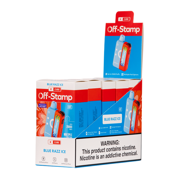 BUY 1 GET 1 FREE Blue Razz Ice Off Stamp X-Cube Kit | Vape Mumbai India