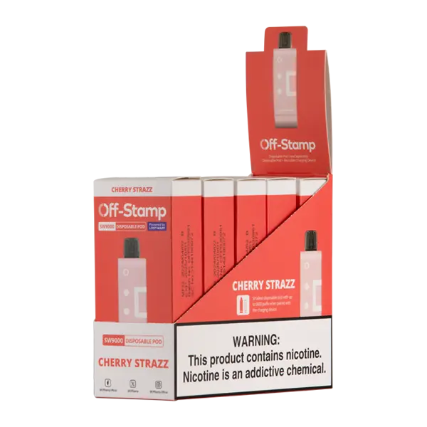 BUY 1 GET 1 FREE Cherry Strazz OFF STAMP SW9000 Disposable | Vape Mumbai India Off Stamp