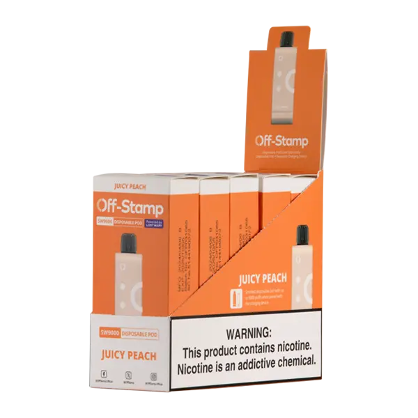 BUY 1 GET 1 FREE Juicy Peach OFF STAMP SW9000 Disposable | Vape Mumbai India Off Stamp
