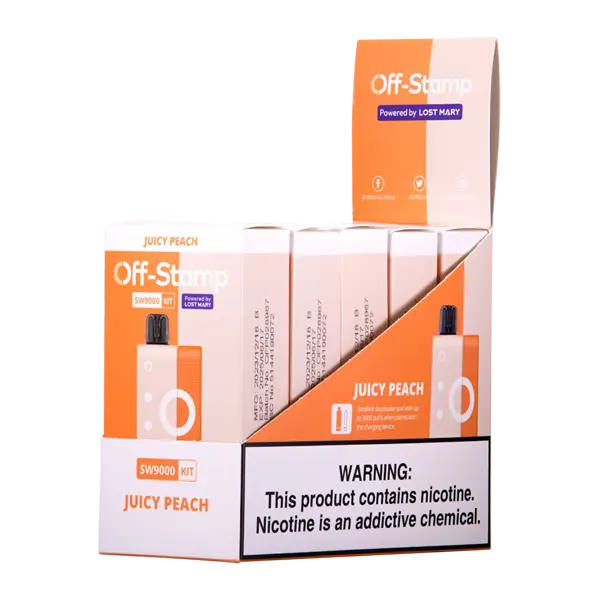 BUY 1 GET 1 FREE Juicy Peach OFF STAMP SW9000 Kit | Vape Mumbai India Off Stamp