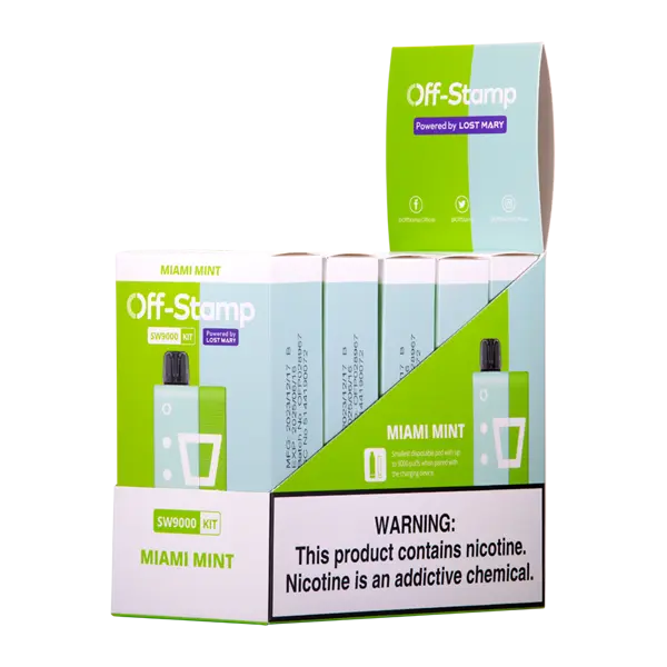 BUY 1 GET 1 FREE Miami Mint OFF STAMP SW9000 Kit | Vape Mumbai India Off Stamp