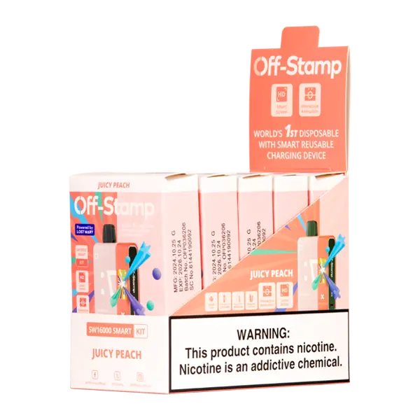 BUY 1 GET 1 FREE Juicy Peach Off Stamp SW16000 Kit | Vape Mumbai India Off Stamp