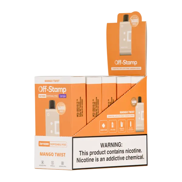BUY 1 GET 1 FREE Mango Twist OFF STAMP SW16000 Disposable | Vape Mumbai India Off Stamp