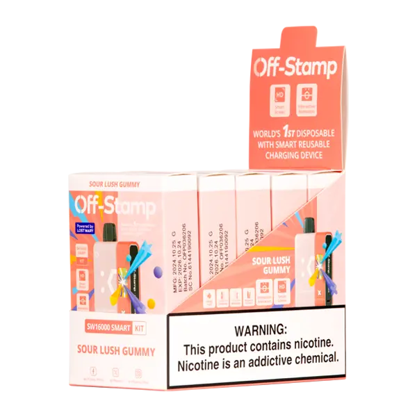 BUY 1 GET 1 FREE Sour Lush Gummy Off Stamp SW16000 Kit | Vape Mumbai India Off Stamp