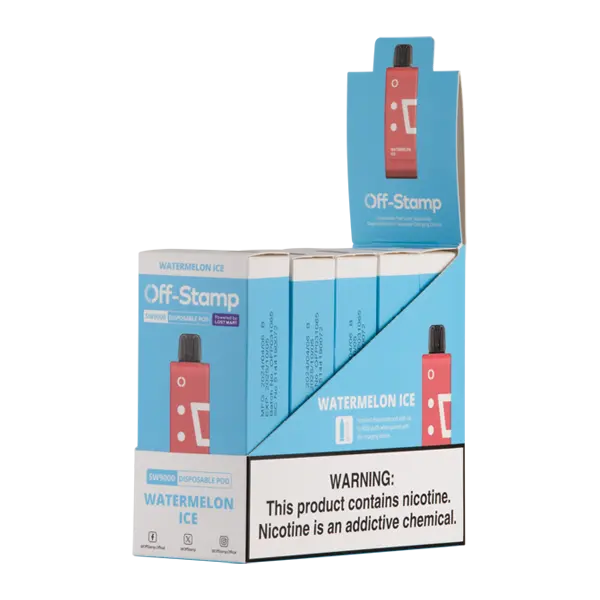BUY 1 GET 1 FREE Watermelon Ice OFF STAMP SW9000 Disposable | Vape Mumbai India Off Stamp