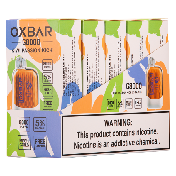 BUY 1 GET 1 FREE Kiwi Passion Kick Oxbar G8000 | Vape Amazon India
