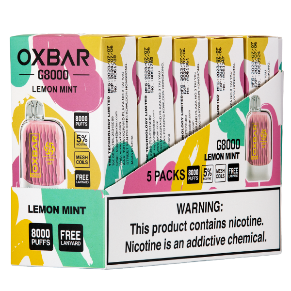 BUY 1 GET 1 FREE Lemon Mint Oxbar G8000 | Vape Amazon India