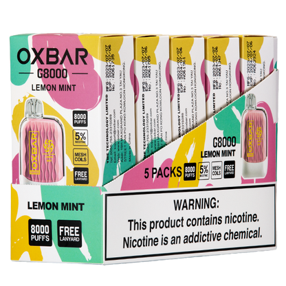 BUY 1 GET 1 FREE Lemon Mint Oxbar G8000 | Vape Amazon India