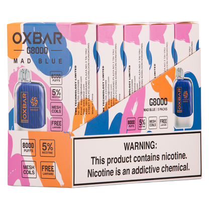 BUY 1 GET 1 FREE Mad Blue Oxbar G8000 | Vape Amazon India