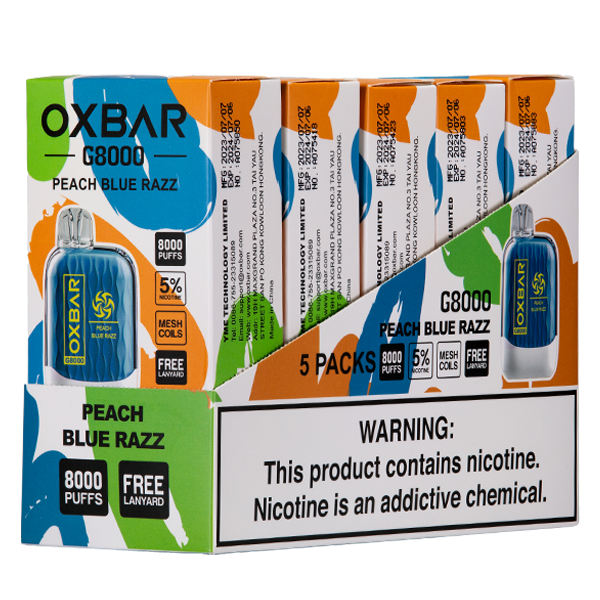 BUY 1 GET 1 FREE Peach Blue Razz Oxbar G8000 | Vape Amazon India