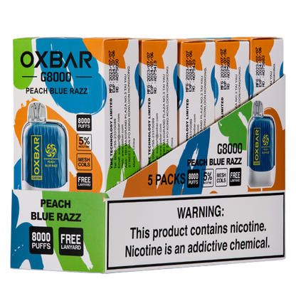 BUY 1 GET 1 FREE Peach Blue Razz Oxbar G8000 | Vape Amazon India