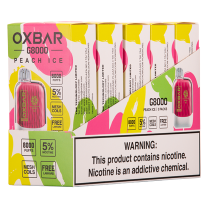 BUY 1 GET 1 FREE Peach Ice Oxbar G8000 | Vape Amazon India