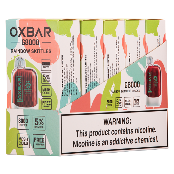BUY 1 GET 1 FREE Rainbow Drop Oxbar G8000 | Vape Amazon India