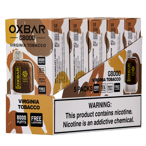 BUY 1 GET 1 FREE Virginia Tobacco Oxbar G8000 | Vape Amazon India