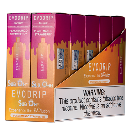 BUY 1 GET 1 FREE Peach Mango Strawberry EVODRIP SO4500 | Vape Amazon India