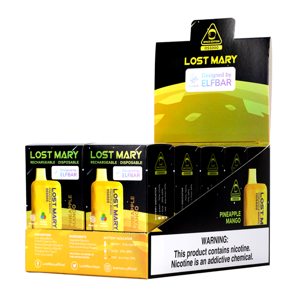 BUY 1 GET 1 FREE Pineapple Mango Lost Mary OS5000 | Vape Amazon India