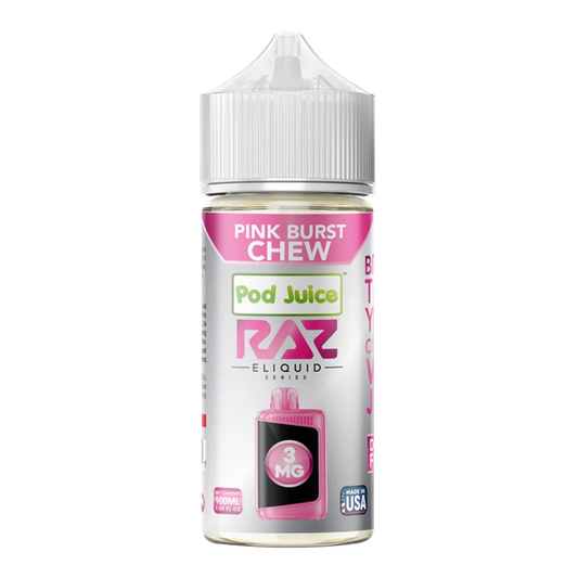 Pink Burst Chew RAZ X Pod Juice 100ml