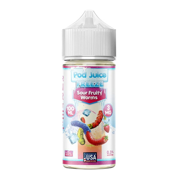 Sour Fruity Worms Freeze Pod Juice 100ml