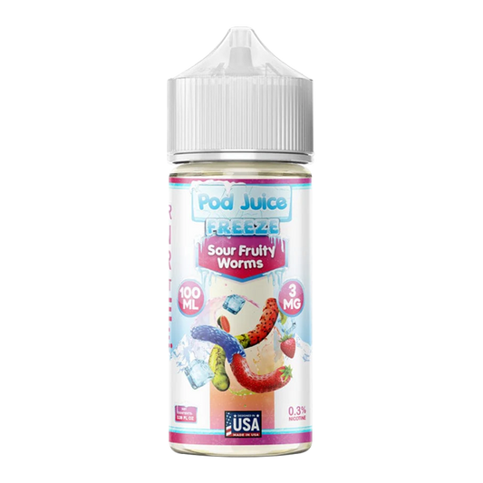 Sour Fruity Worms Freeze Pod Juice 100ml