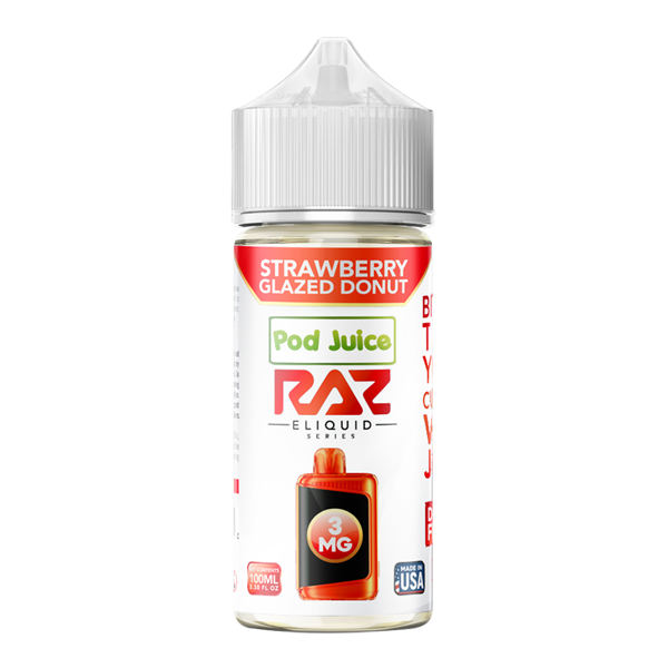 Strawberry Glazed Donut RAZ X Pod Juice 100ml
