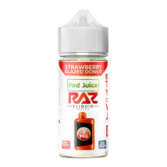 Strawberry Glazed Donut RAZ X Pod Juice 100ml