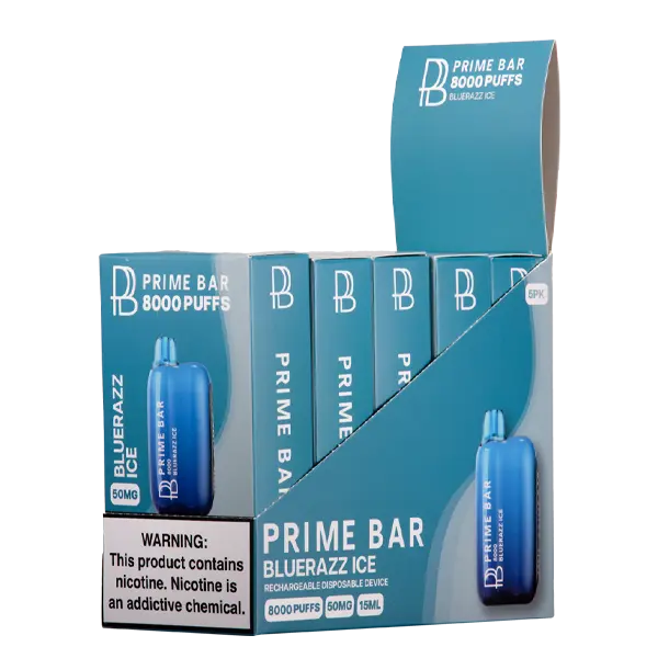 BUY 1 GET 1 FREE Icy Blue Razz Prime Bar 8000 | Vape Mumbai India Prime Bar
