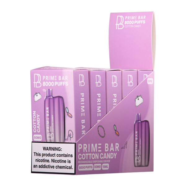 BUY 1 GET 1 FREE Cotton Candy Prime Bar 8000 | Vape Amazon India
