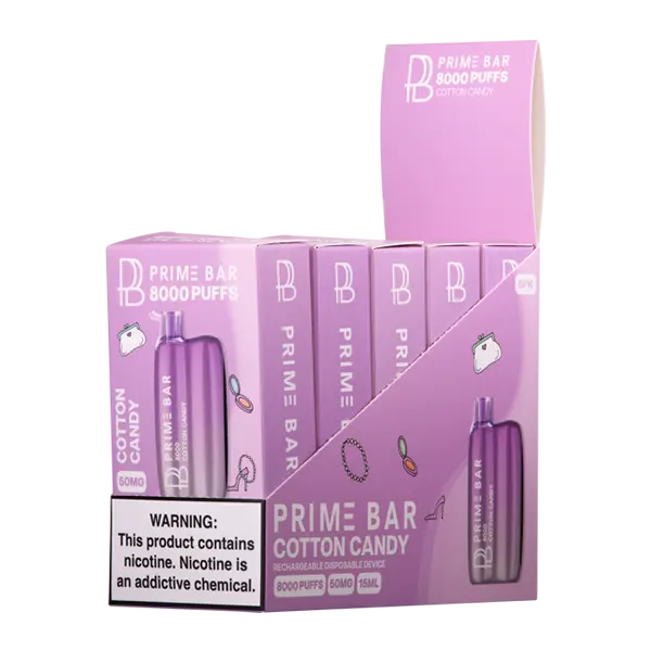 BUY 1 GET 1 FREE Cotton Candy Prime Bar 8000 | Vape Mumbai India Prime Bar