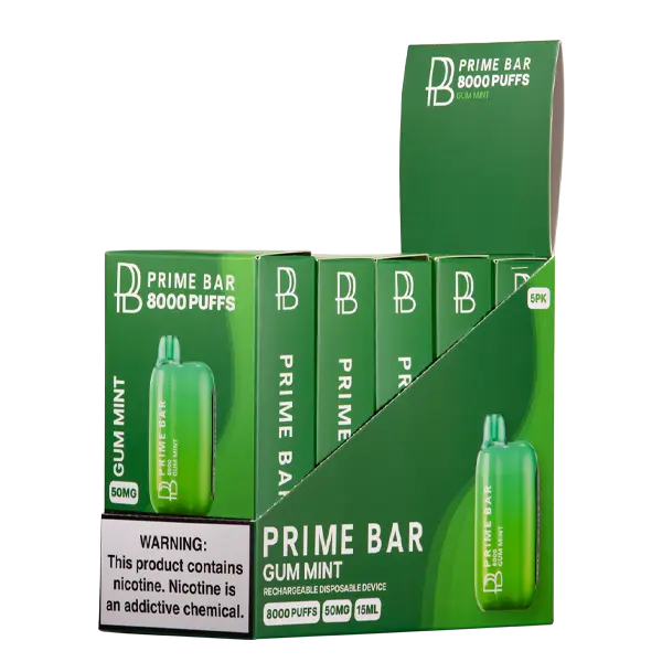 BUY 1 GET 1 FREE Gum Mint Prime Bar 8000 | Vape Mumbai India Prime Bar