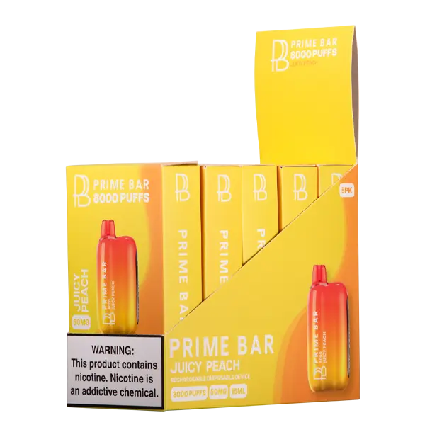 BUY 1 GET 1 FREE Juicy Peach Prime Bar 8000 | Vape Mumbai India Prime Bar