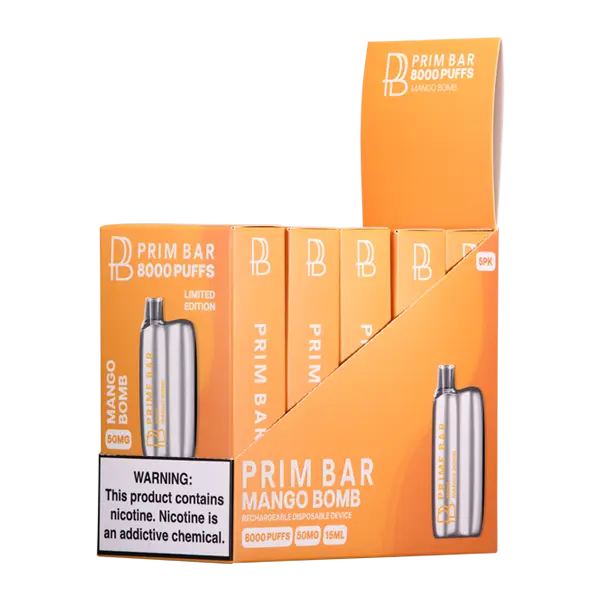 BUY 1 GET 1 FREE Mango Bomb Prime Bar 8000 | Vape Mumbai India Prime Bar