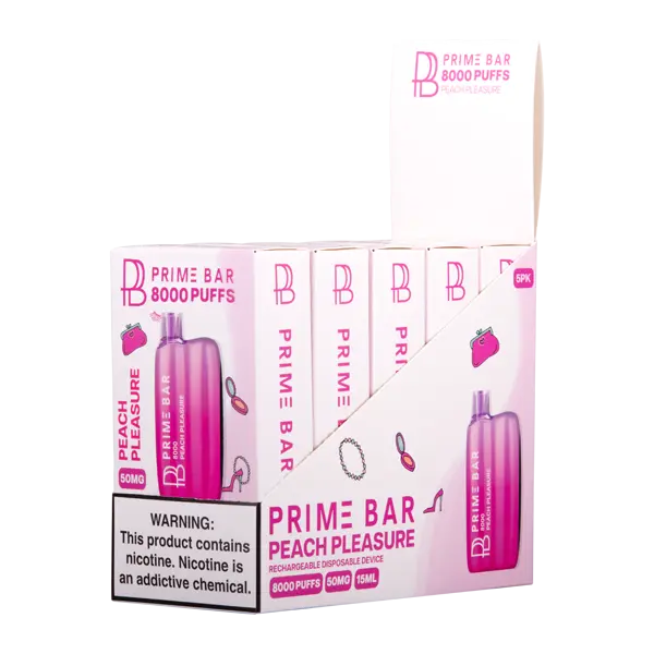 BUY 1 GET 1 FREE Peach Pleasure Prime Bar 8000 | Vape Mumbai India Prime Bar