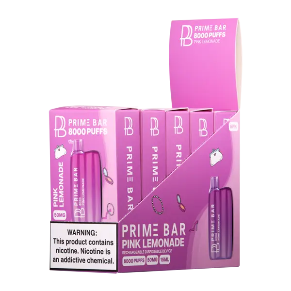 BUY 1 GET 1 FREE Pink Lemonade Prime Bar 8000 | Vape Mumbai India Prime Bar