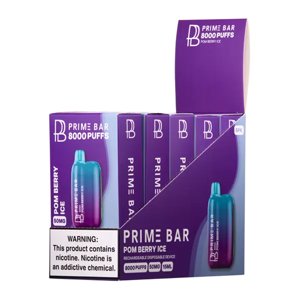 BUY 1 GET 1 FREE Pom Berry Ice Prime Bar 8000 | Vape Mumbai India Prime Bar