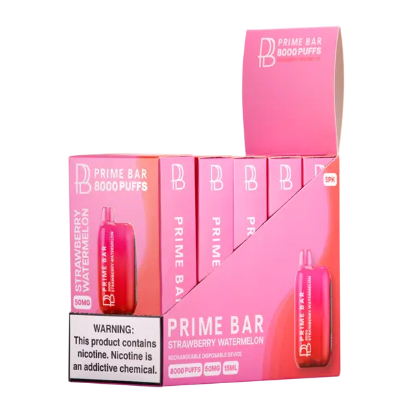 BUY 1 GET 1 FREE Strawberry Watermelon Prime Bar 8000 | Vape Mumbai India Prime Bar