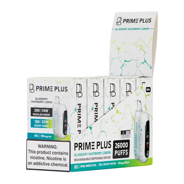 BUY 1 GET 1 FREE Blueberry Raspberry Lemon Prime Plus 26000 | Vape Mumbai India Prime Bar