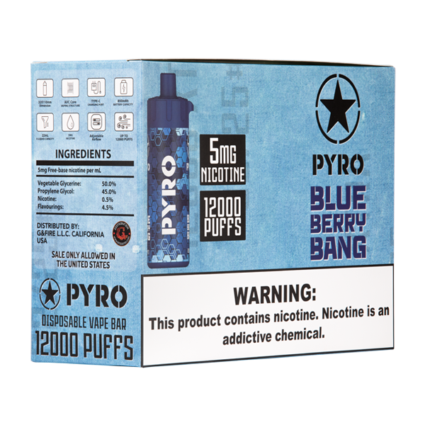 BUY 1 GET 1 FREE Blueberry Bang PYRO 12000 | Vape Amazon India