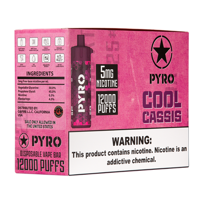 BUY 1 GET 1 FREE Cool Cassis PYRO 12000 | Vape Amazon India
