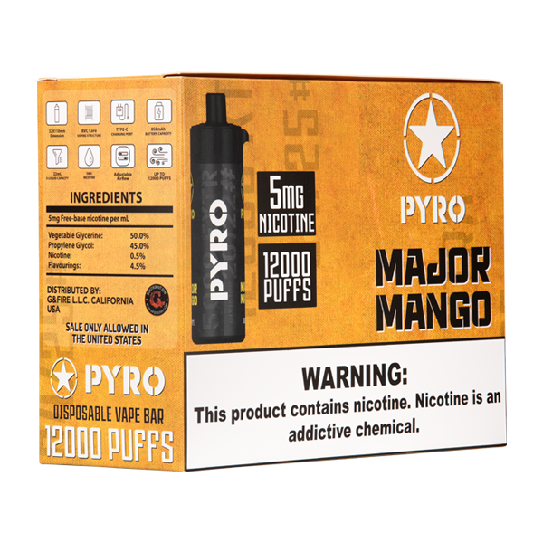 BUY 1 GET 1 FREE Major Mango PYRO 12000 | Vape Amazon India