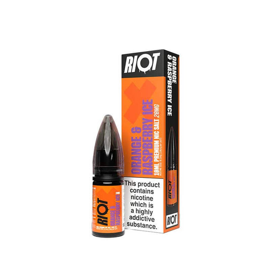 Riot X Nic Salts Orange & Raspberry Ice 10ml E-Liquid
