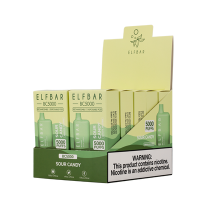 BUY 1 GET 1 FREE Sour Candy Elf Bar 5000 | Vape Amazon India