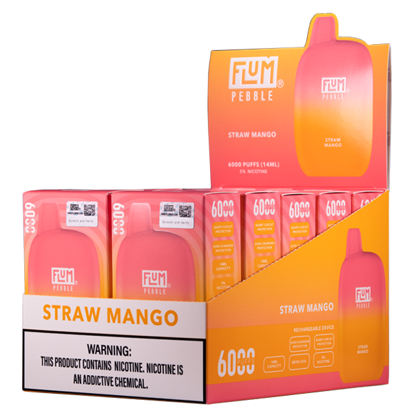 BUY 1 GET 1 FREE Straw Mango FLUM Pebble | Vape Amazon India