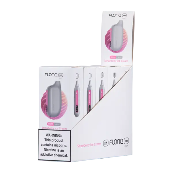 BUY 1 GET 1 FREE Strawberry Ice Cream FLONQ Max Smart | Vape Mumbai India Flonq
