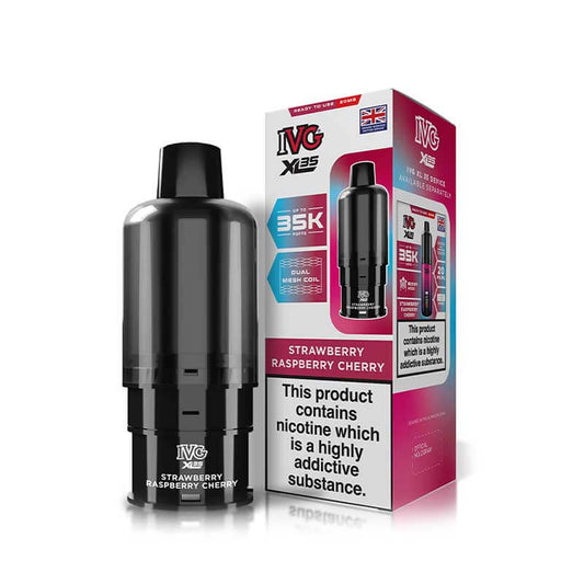 IVG XL35 Strawberry Raspberry Cherry Prefilled Vape Pod + Refill