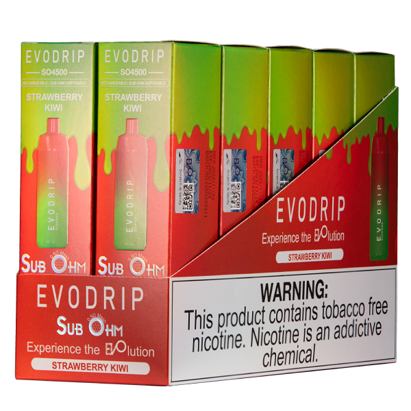 BUY 1 GET 1 FREE Strawberry Kiwi EVODRIP SO4500 | Vape Amazon India