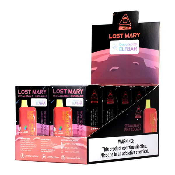 BUY 1 GET 1 FREE Strawberry Piña Colada Lost Mary OS5000 | Vape Amazon India