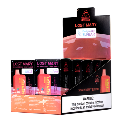 BUY 1 GET 1 FREE Strawberry Sundae Lost Mary OS5000 | Vape Amazon India